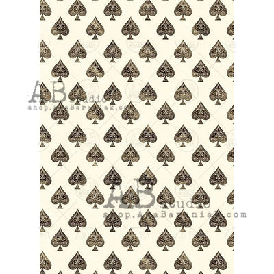 Spades Decoupage Rice Paper A4 Item No. 0257 by AB Studio
