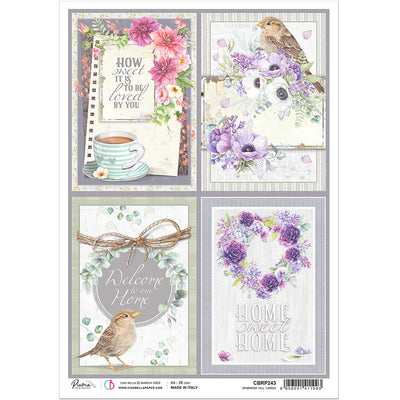 Sparrow Hill Cards - A4 Rice Paper Sparrow Hill Ciao Bella Collection