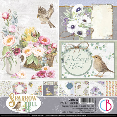 Sparrow Hill Paper Pad 8x8 12/Pkg by Ciao Bella