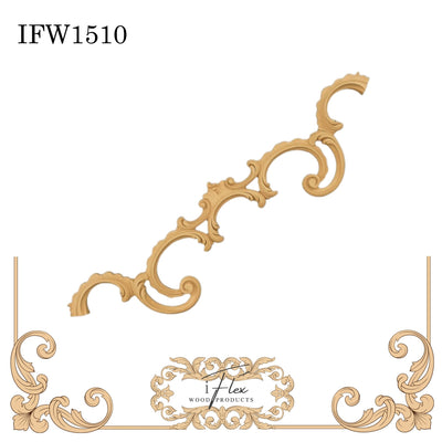 Swirl Pediment Applique IFW 1510