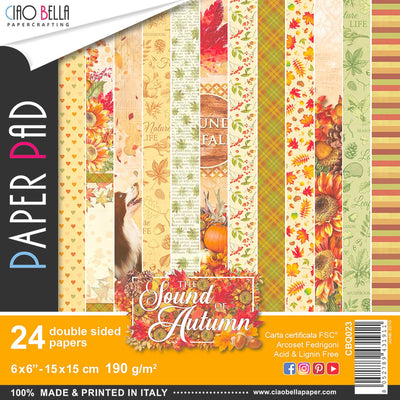The Sound of Autumn Fussy Cut Pad 6x6 24/Pkg by Ciao Bella