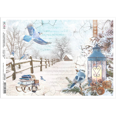 The world changes when it snow - A4 Rice Paper Time for Home Ciao Bella Collection