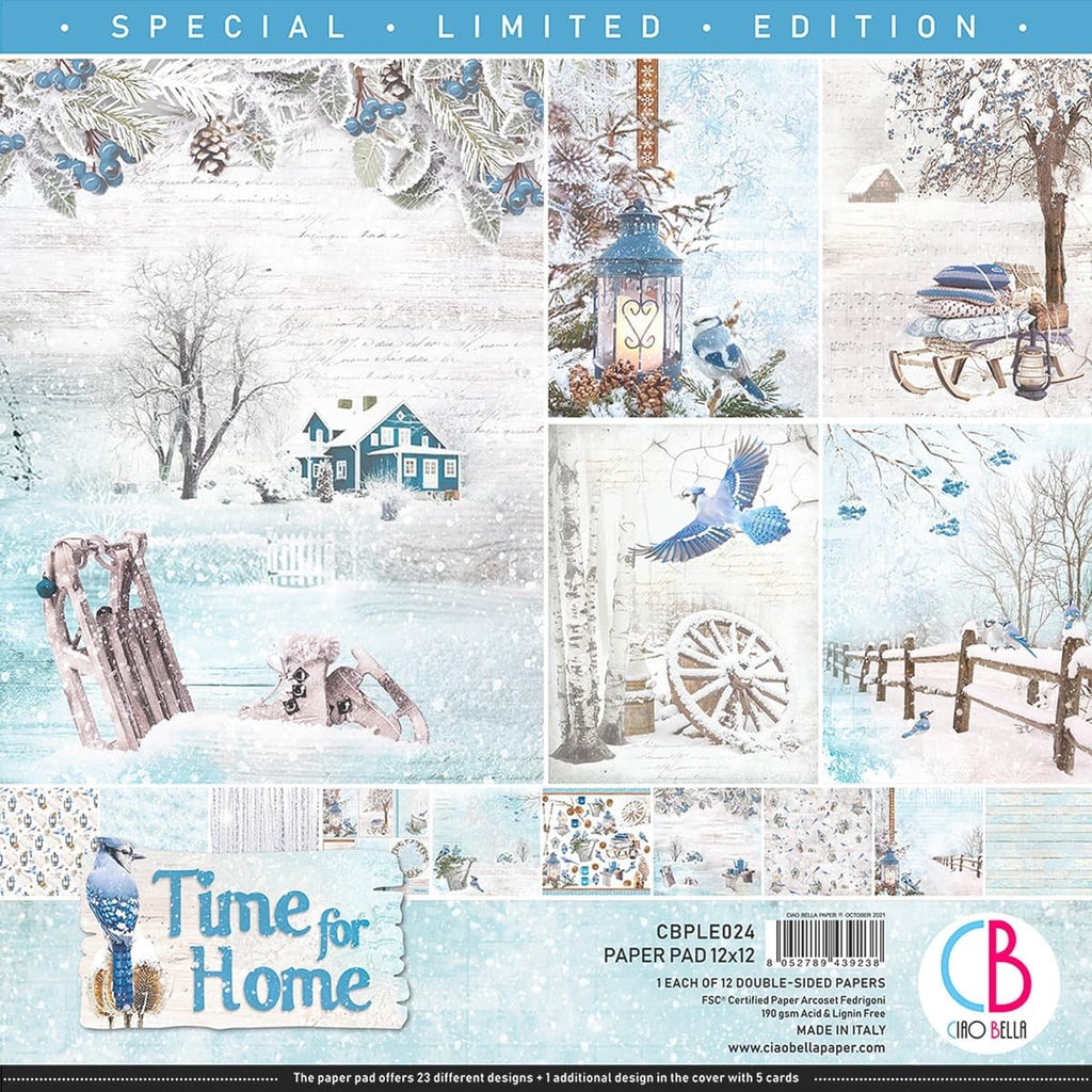 Ciao Bella Winter Journey Paper Pad 12x12 12/Pkg