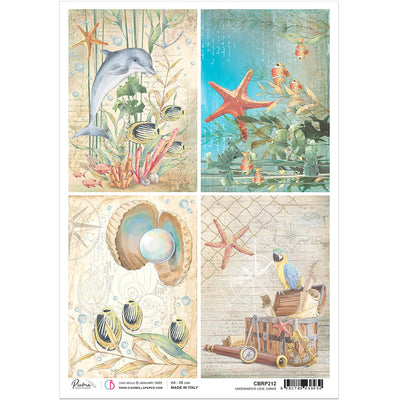 Underwater Cards - A4 Rice Paper Underwater Love Ciao Bella Collection