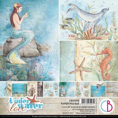 Underwater Love Paper Pad 8x8 12/Pkg by Ciao Bella