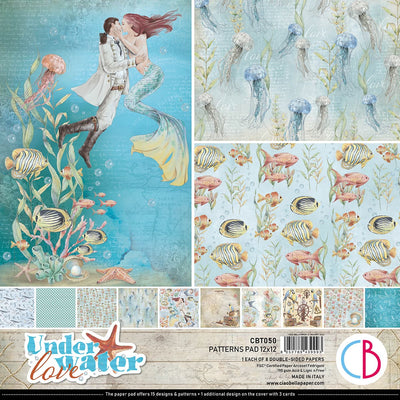 Underwater Love Patterns Pad 12x12 8/Pkg by Ciao Bella