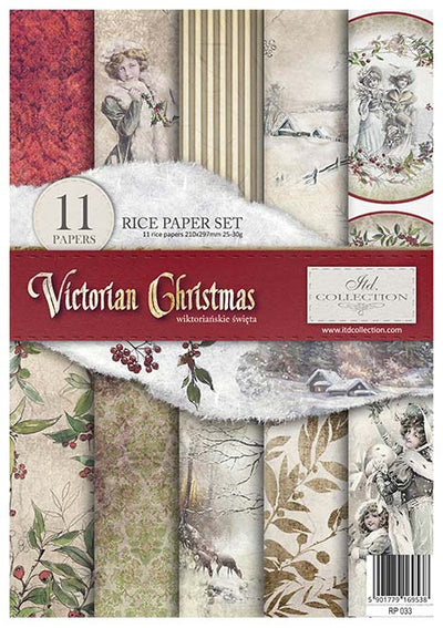 Victorian Christmas A4 Decoupage Rice Paper Set Item RP033 by ITD Collection