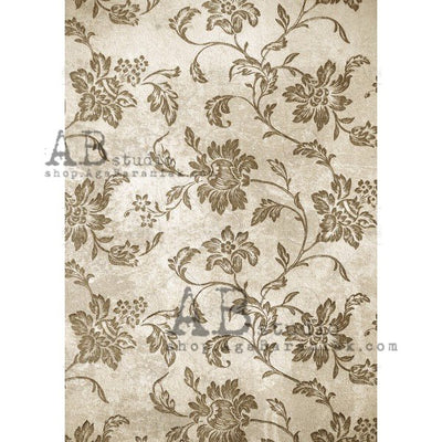 Vintage Floral Wallpaper Decoupage Rice Paper A4 Item No. 0323 by AB Studio
