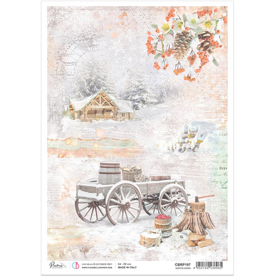 Winter Mood - A4 Rice Paper The Gift of Love Ciao Bella Collection