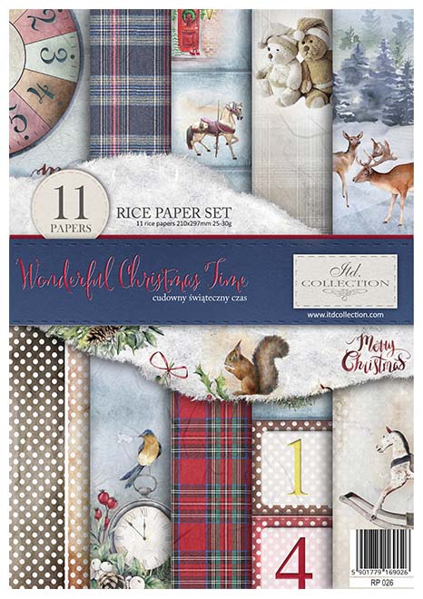 Wonderful Christmas Time A4 Decoupage Rice Paper Set Item RP026 by ITD ...